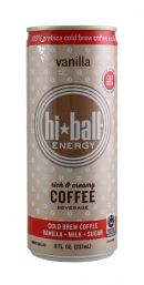 Hiball Energy Drinks: HiBall Vanilla Front