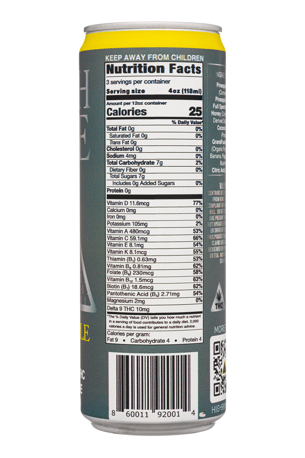 High 9ine: High9ine-12oz-2025-10mgTHC-Pineapple-Facts