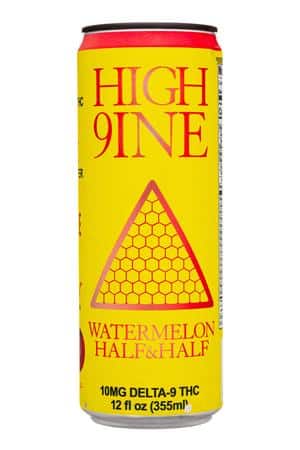 High 9ine: High9ine-12oz-2025-10mgTHC-WatermelonHalfHalf-Front