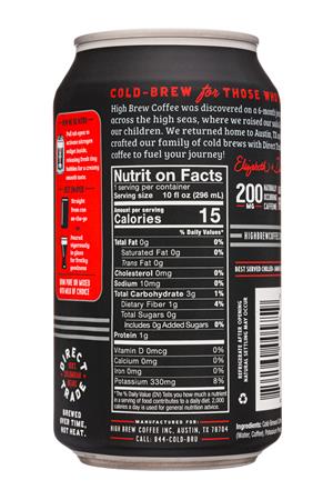 High Brew Coffee: HighBrew-12oz-2020-ColdBrew-Black20mg-Facts