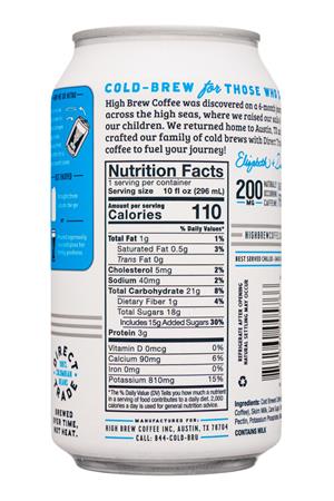 High Brew Coffee: HighBrew-12oz-2021-Nitro-SweetCream-Facts