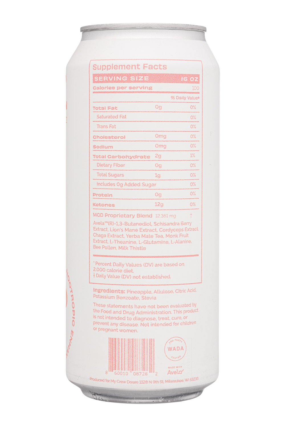 Holy! Water: HolyWater-16oz-2024-Energy-Pineapple-Facts