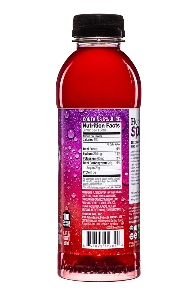 Honest Tea (Sport): Honest-Sport-17oz-Berry-Facts