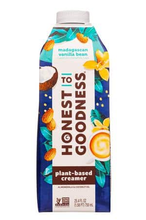Honest To Goodness: HonestToGoodness-25oz-2022-Creamer-PBCream-MadVanillaBean-Front