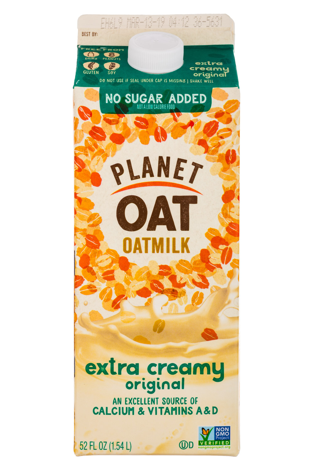 Planet OAT : Hood-52oz-PlanetOat-ExtraCreamyOriginal-Front