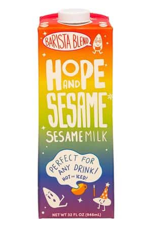 Hope & Sesame: HopeAndSesame-32oz-2023-SesameMilk-BarisaBlend-Front