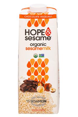 Hope & Sesame: Hope&Sesame-34oz-2022-SesameMilk-ChocHazel-Front