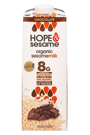 Hope & Sesame: Hope&Sesame-34oz-2022-SesameMilk-Choc-Front