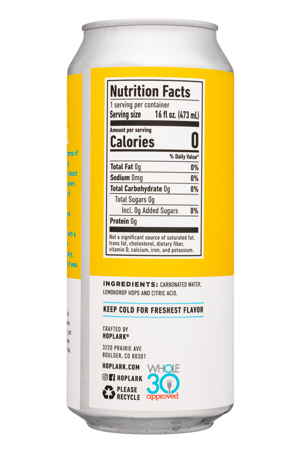 Hoplark: HopLark-16oz-2022-HopWater-LemondropHops-Facts