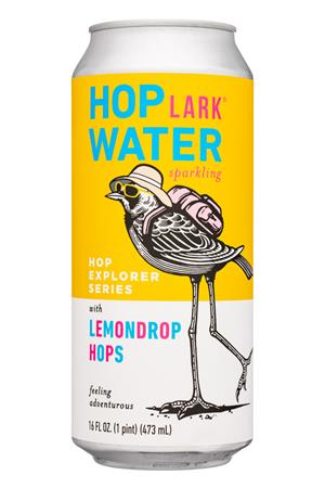 Hoplark: HopLark-16oz-2022-HopWater-LemondropHops-Front