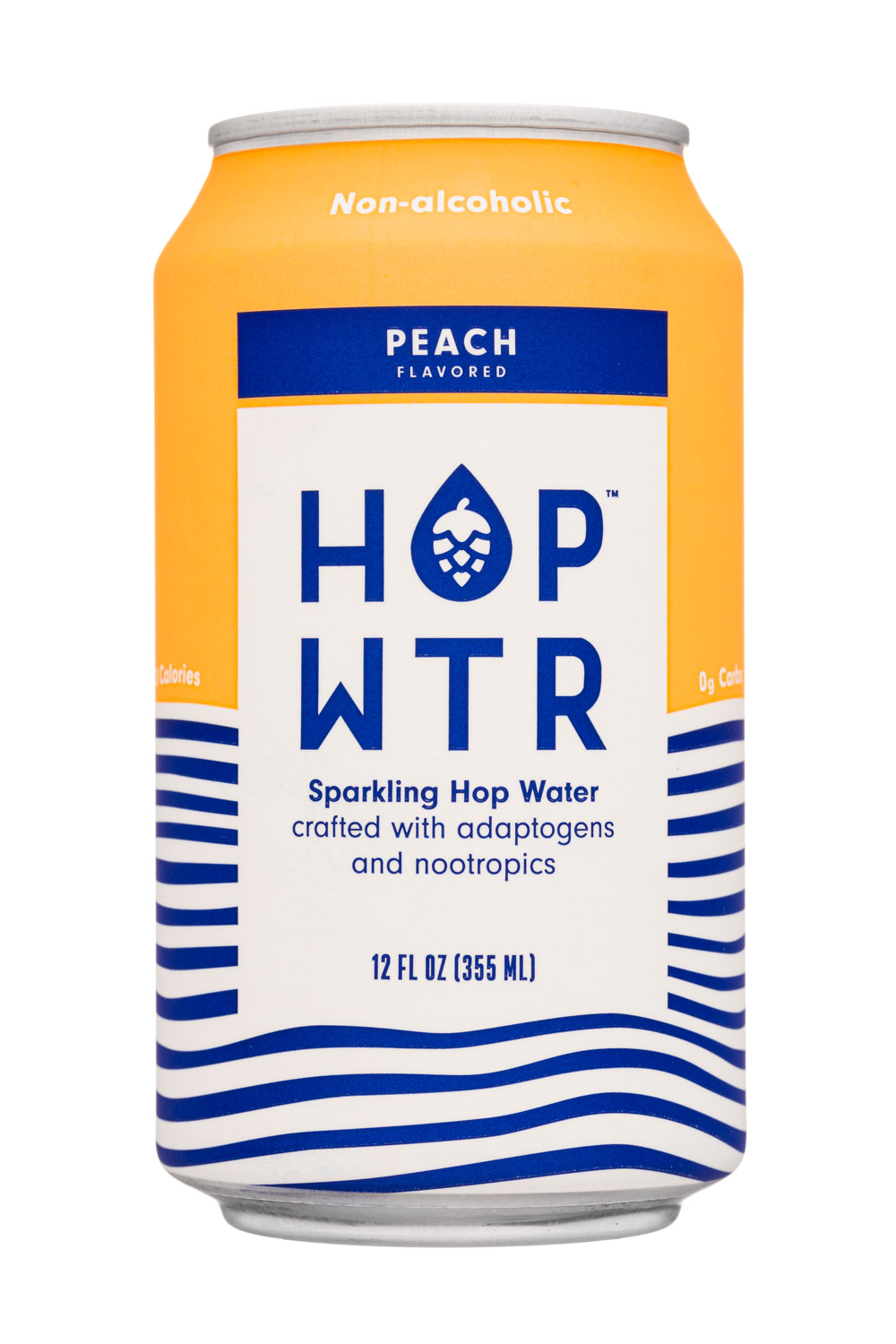 Hopwater: HopWtr-12oz-2022-Sparkling-Peach-Front