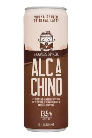 Howie's Spiked: HowiesSpiked-12oz-2022-AlcAChino-OriginalLatte-Front