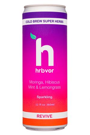 hrbvor: Hrbvor-12oz-2020-Sparkling-MoringaHibiscusMintLemongrass-Revive-Front