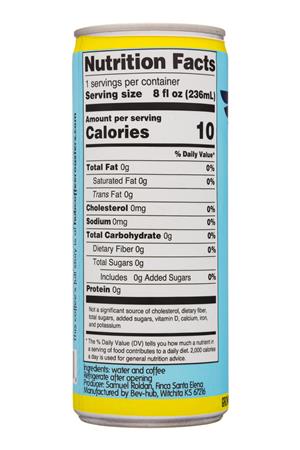 Hub Coffee Roasters: HubCoffeeRoasters-8oz-2020-ColdBrew-Facts