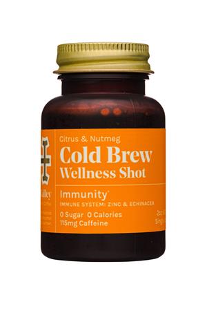 Humblemaker Coffee Co.: Humblemaker-2oz-2021-ColdBrewShot-CitrusNutmeg-Front