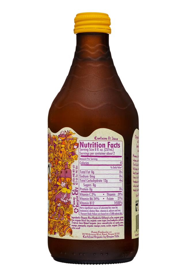 humm kombucha: Humm-14oz-Kombucha-MangoPassion-Facts