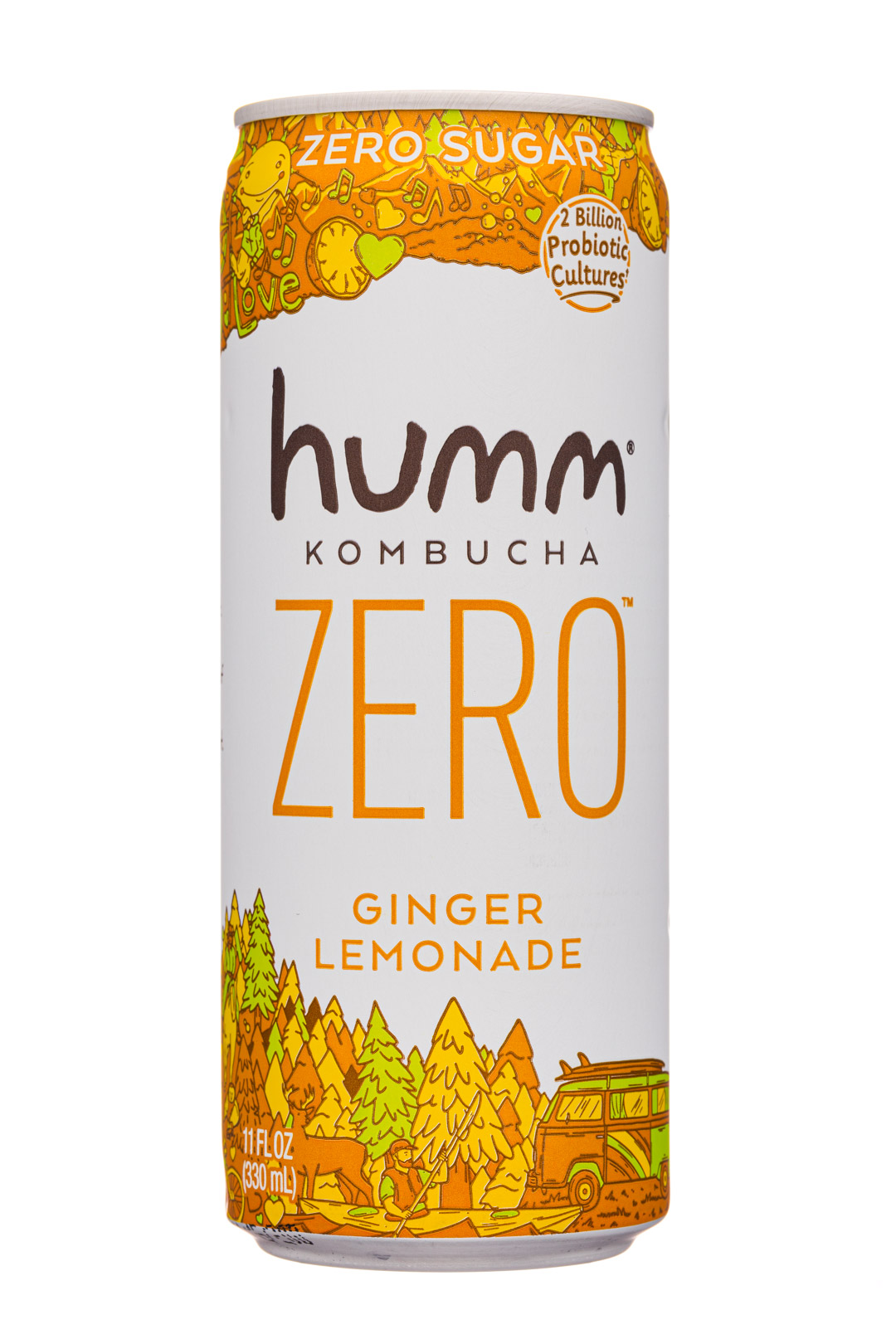 humm kombucha: Humm-11oz-2020-KombuchaZero-GingerLemonade-Front