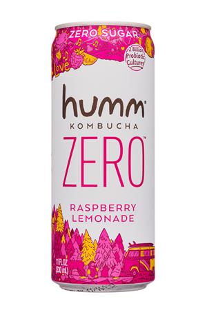 humm kombucha: Humm-11oz-2020-KombuchaZero-RaspLemonade-Front