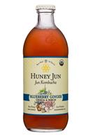 Huney Jun Kombucha: HoneyJun-12oz-Kombucha-BluebGinger-Front