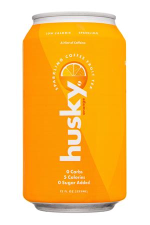 Husky: Husky-12oz-2021-SparklingCoffeeFruitTea-Orange-Front