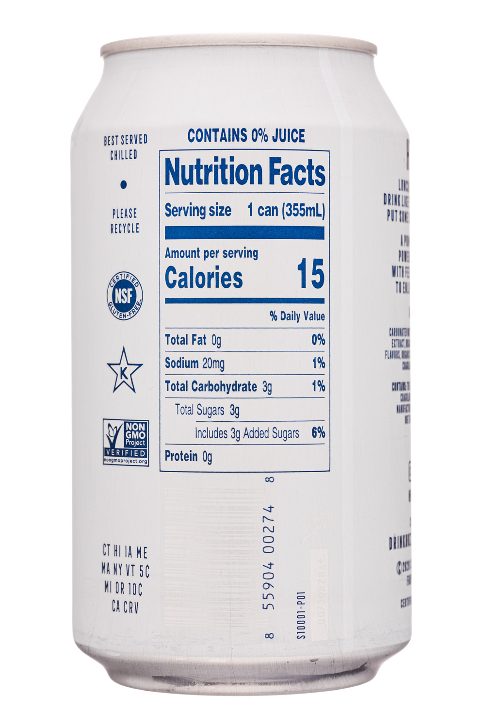 Huzzah Probiotic Seltzer: Huzzah-12oz-2020-ProbSeltz-JuicyPear-Facts