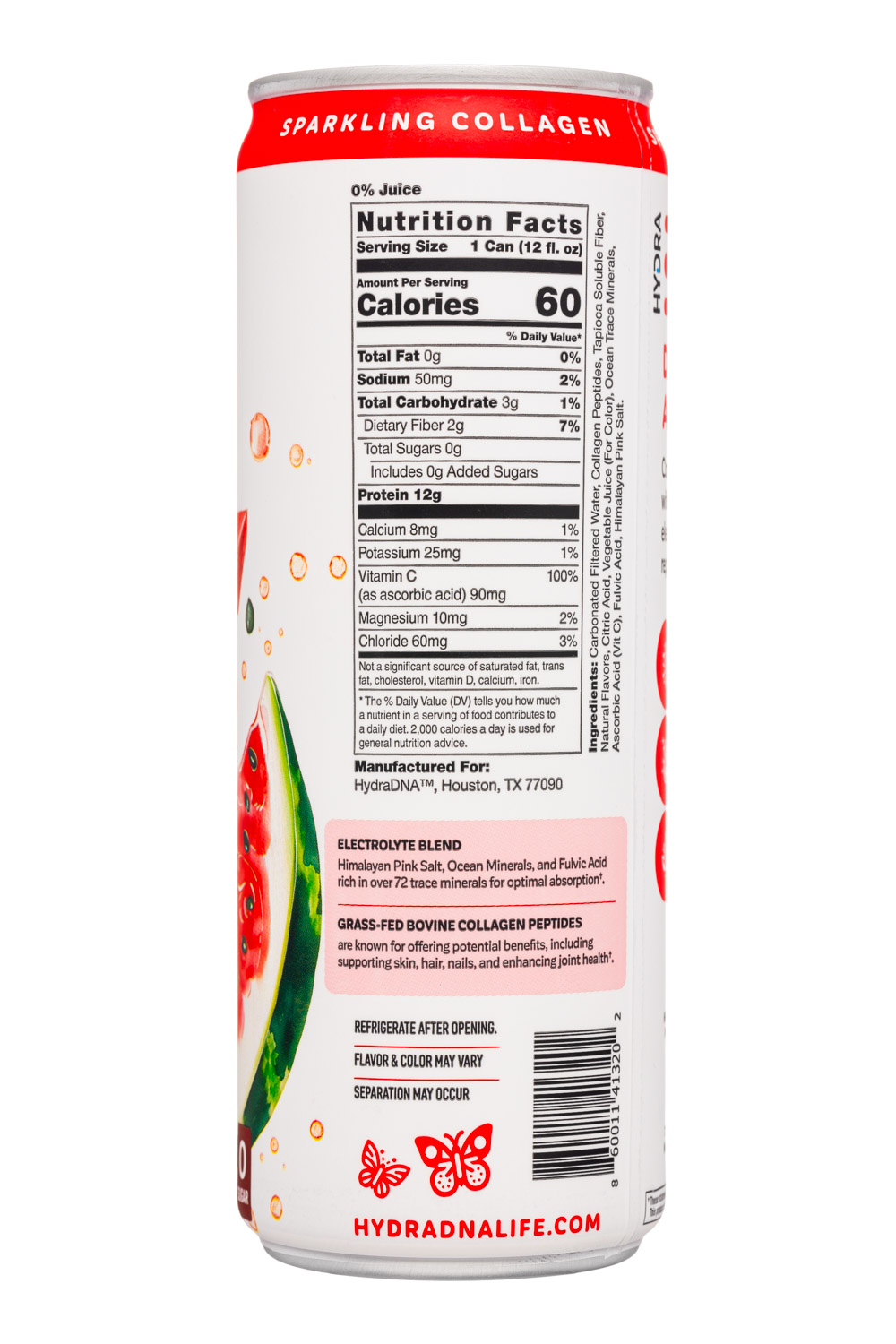Hydra DNA: HydraDNALife-12oz-2024-Energy-SummerWatermelon-Facts