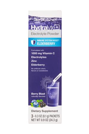 Hydralyte+: Hydralyte-1oz-2021-ElectrolytePowder-Elderberry