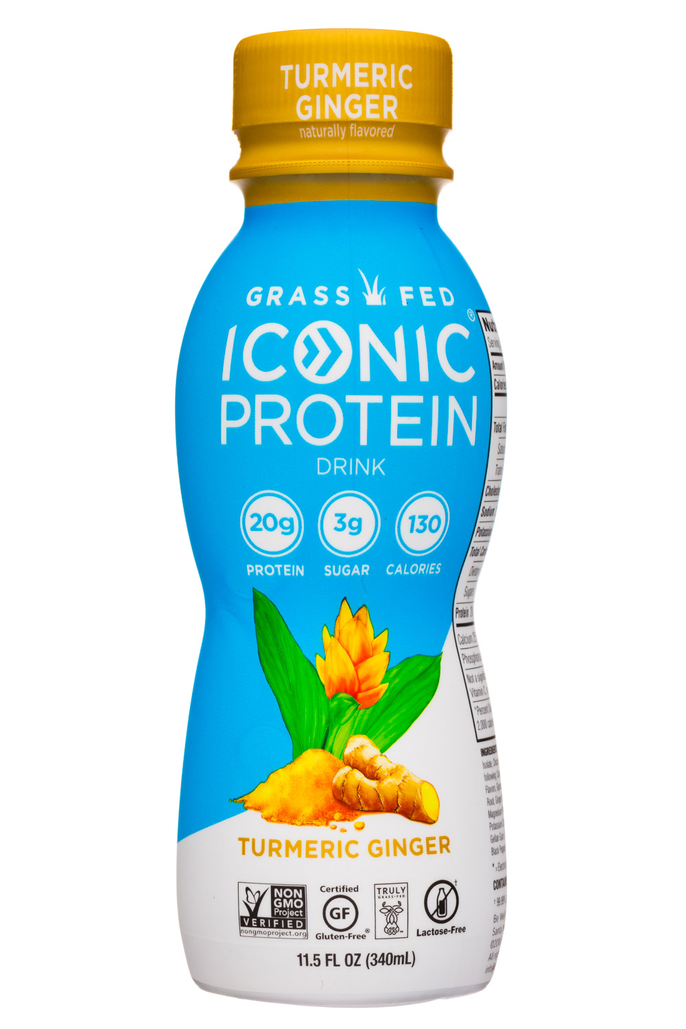 Iconic: IconicProtein-12oz-GrassFed-TurmericGinger-Front