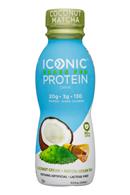 Iconic: Iconic-12oz-GrassFedProtein-CoconutCreamMatchaGreenTea-Front