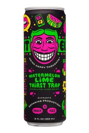 Illicit Elixirs: IllicitElixers-12oz-2023-SparklingJuice-WatermelonLimeThirstTrap-Front