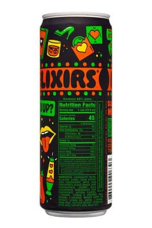 Illicit Elixirs: IllicitElixers-12oz-2023-SparklingJuice-LateNightFruityCall-Facts
