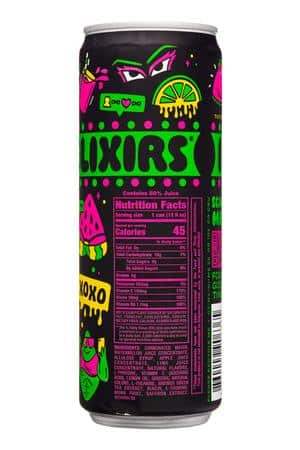 Illicit Elixirs: IllicitElixers-12oz-2023-SparklingJuice-WatermelonLimeThirstTrap-Facts