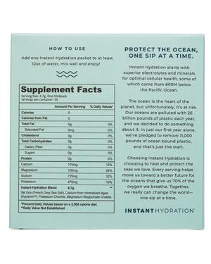 Instant Hydration: InstantHydration-30ct-2024-Mix-Unflavor-Facts
