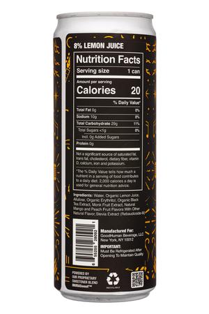 INURA: Inura-12oz-2022-MangoPeachTea-Facts