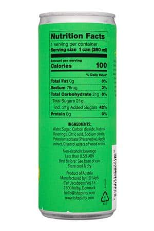 Ish Spirits: Ish-8oz-2025-NA-Mojito-Facts