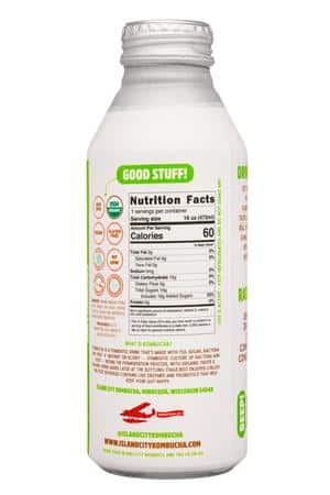 Island City Kombucha: IslandCityKombucha-16oz-2025-CoconutLime-Facts