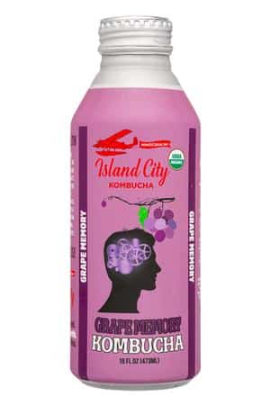 Island City Kombucha: IslandCityKombucha-16oz-2025-GrapeMemory-Front