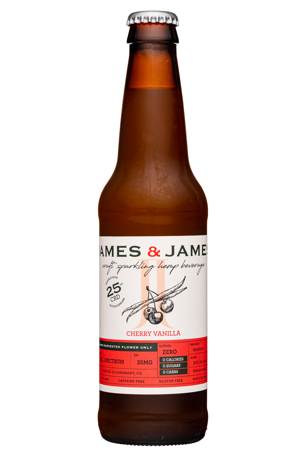 James & James: James&James-12oz-2022-SparklingHemp-CherryVanilla-Front