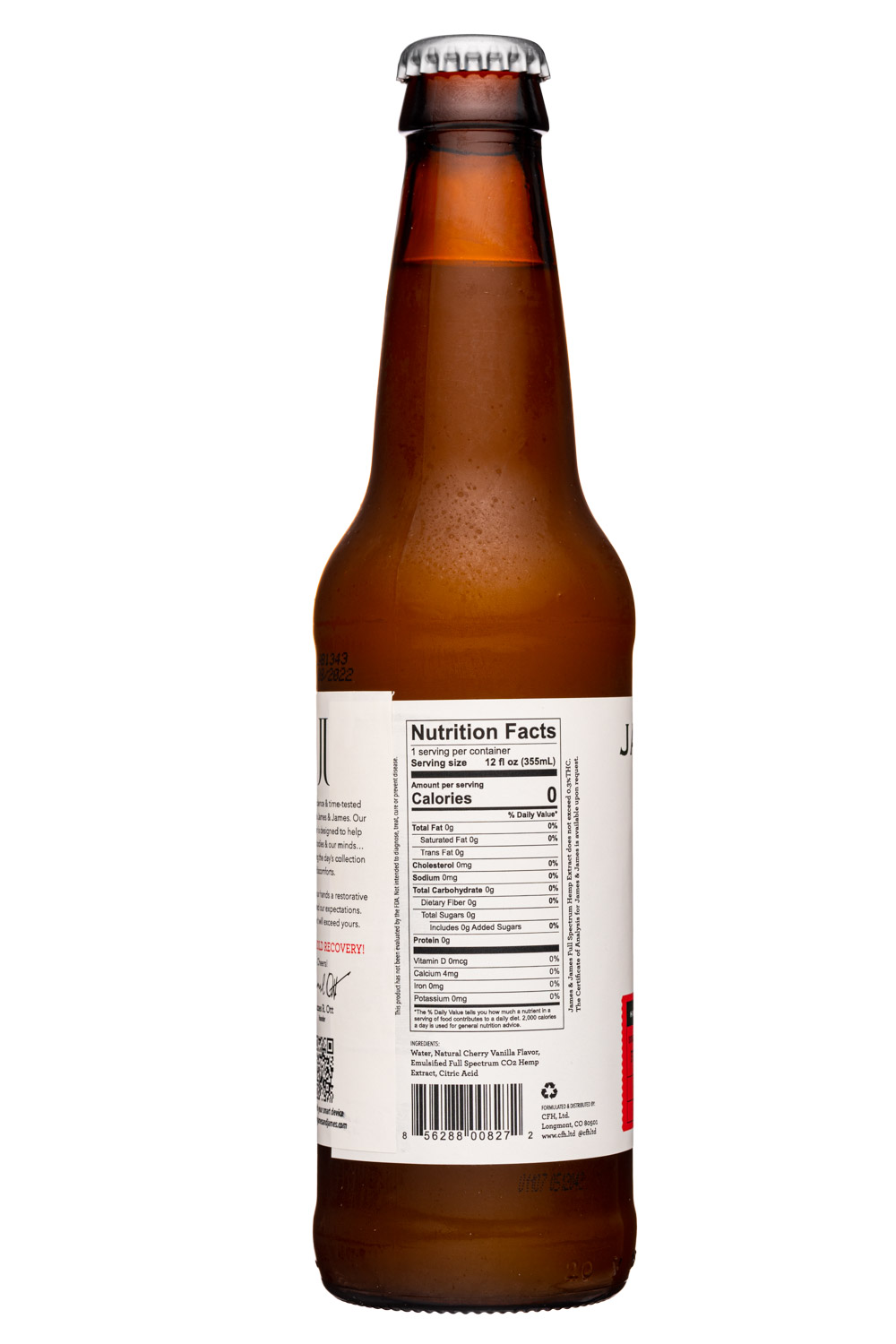 James & James: James&James-12oz-2022-SparklingHemp-CherryVanilla-Facts
