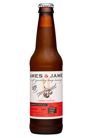 James & James: James&James-12oz-2022-SparklingHemp-CherryVanilla-Front