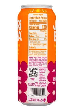 Jarri Boba: JarriBoba-16oz-2025-GreenTea-MangoPassion-Facts