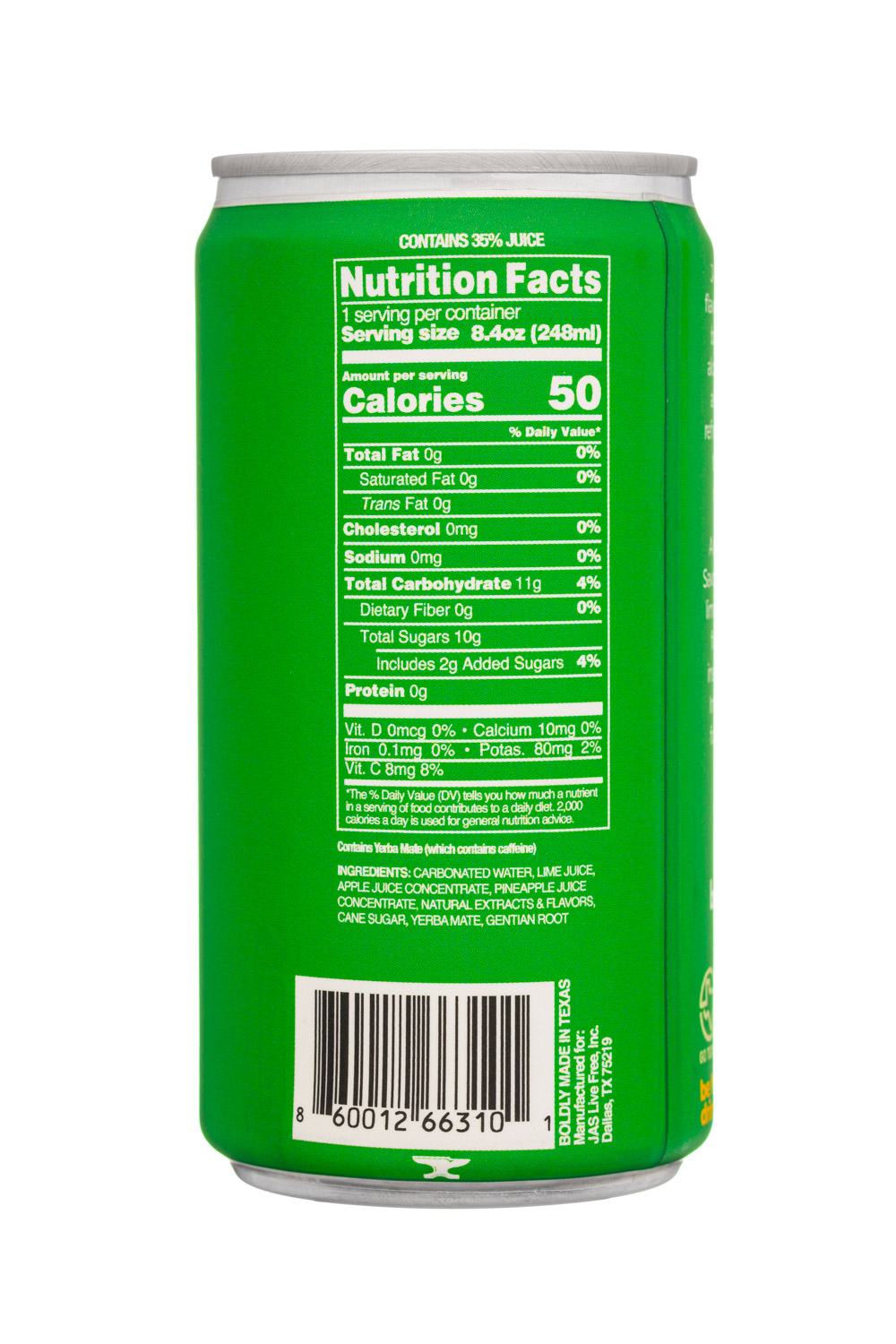 Jas: Jas-8oz-2025-FunctCocktail-MojitoFresco-Facts
