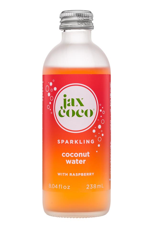 Jax Coco Sparkling : JaxCoco-8oz-CoconutWater-Raspberry-Front