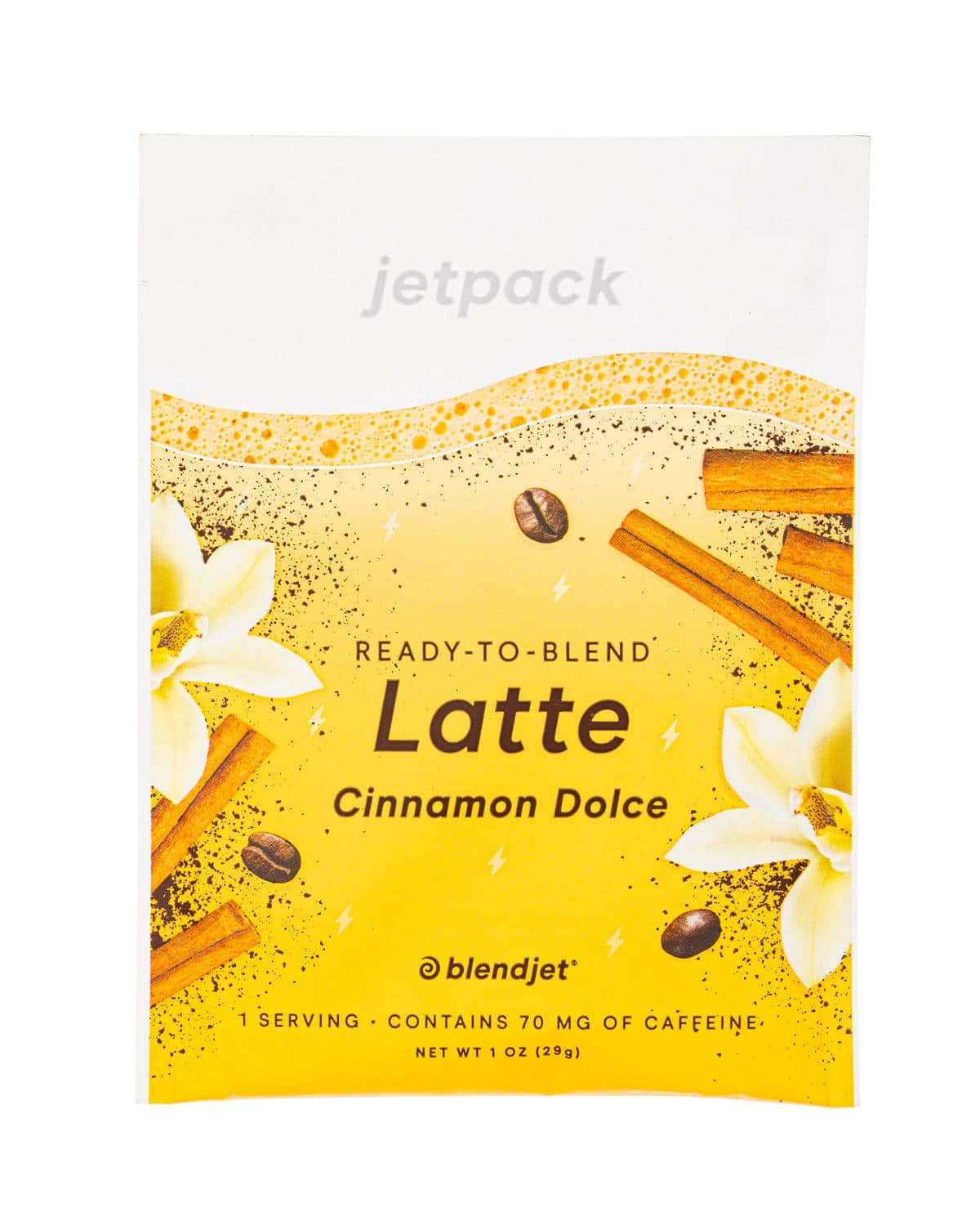Jetpack - Ready to Blend Beverages: Jetpack-1oz-2022-RTBLatte-CinnDolce-Front