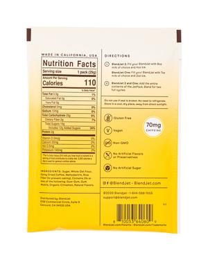 Jetpack - Ready to Blend Beverages: Jetpack-1oz-2022-RTBLatte-CinnDolce-Facts