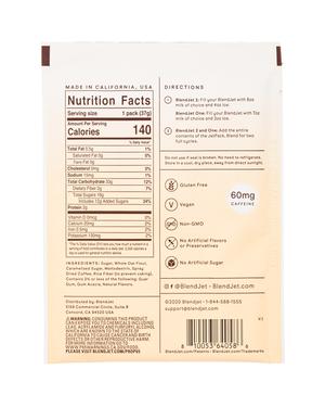Jetpack - Ready to Blend Beverages: Jetpack-1oz-2022-RTBLatte-Caramel-Facts