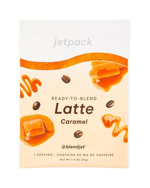 Jetpack - Ready to Blend Beverages: Jetpack-1oz-2022-RTBLatte-Caramel-Front