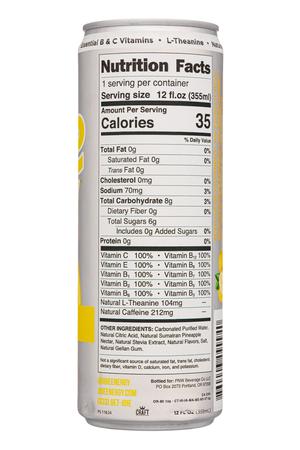 Joie Energy: Joie-12oz-2023-Energy-LemonGinger-Facts