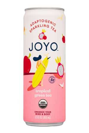 JOYO Tea: Joyo-12oz-2022-AdaptoSparkTea-TropicalGreenTea-Front