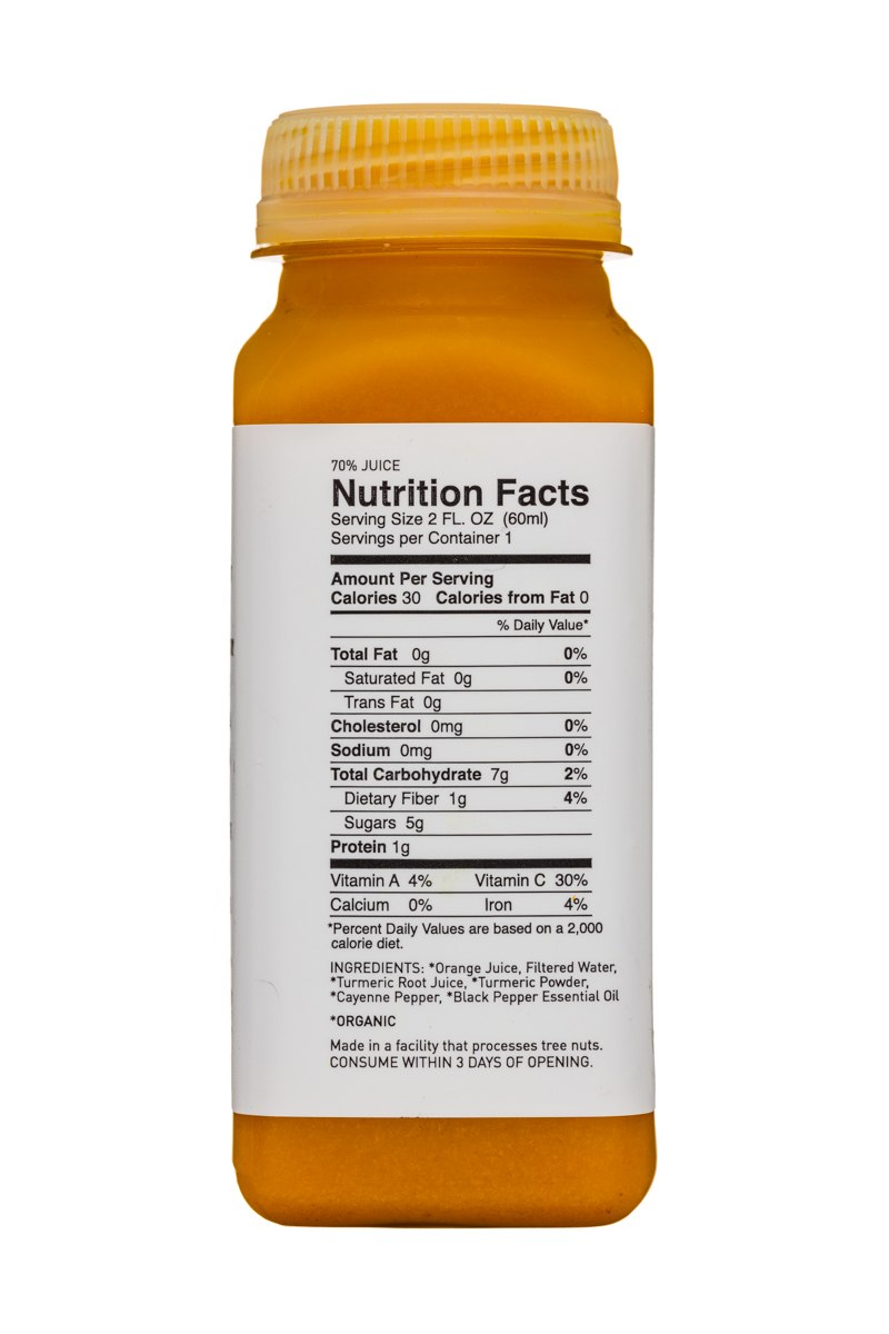Juice Served Here Shots: JuiceServedHere-2oz-TurmericShot-Facts